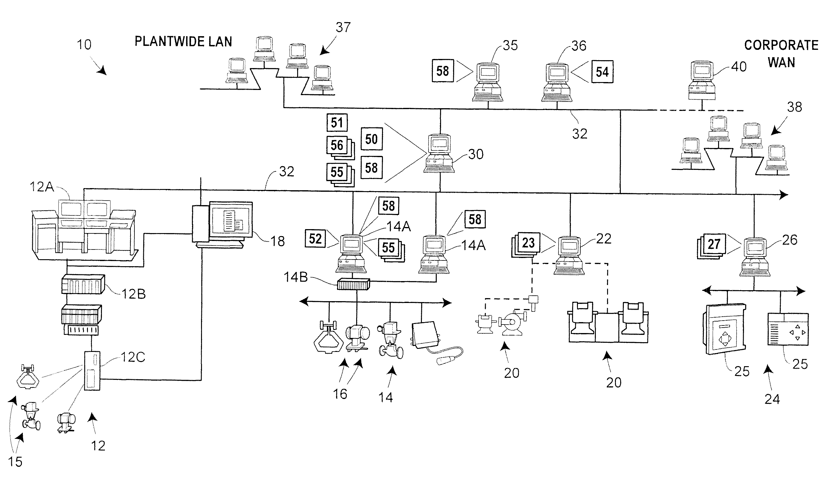 Method and apparatus for monitoring and performing corrective measures in a process plant using monitoring data with corrective measures data