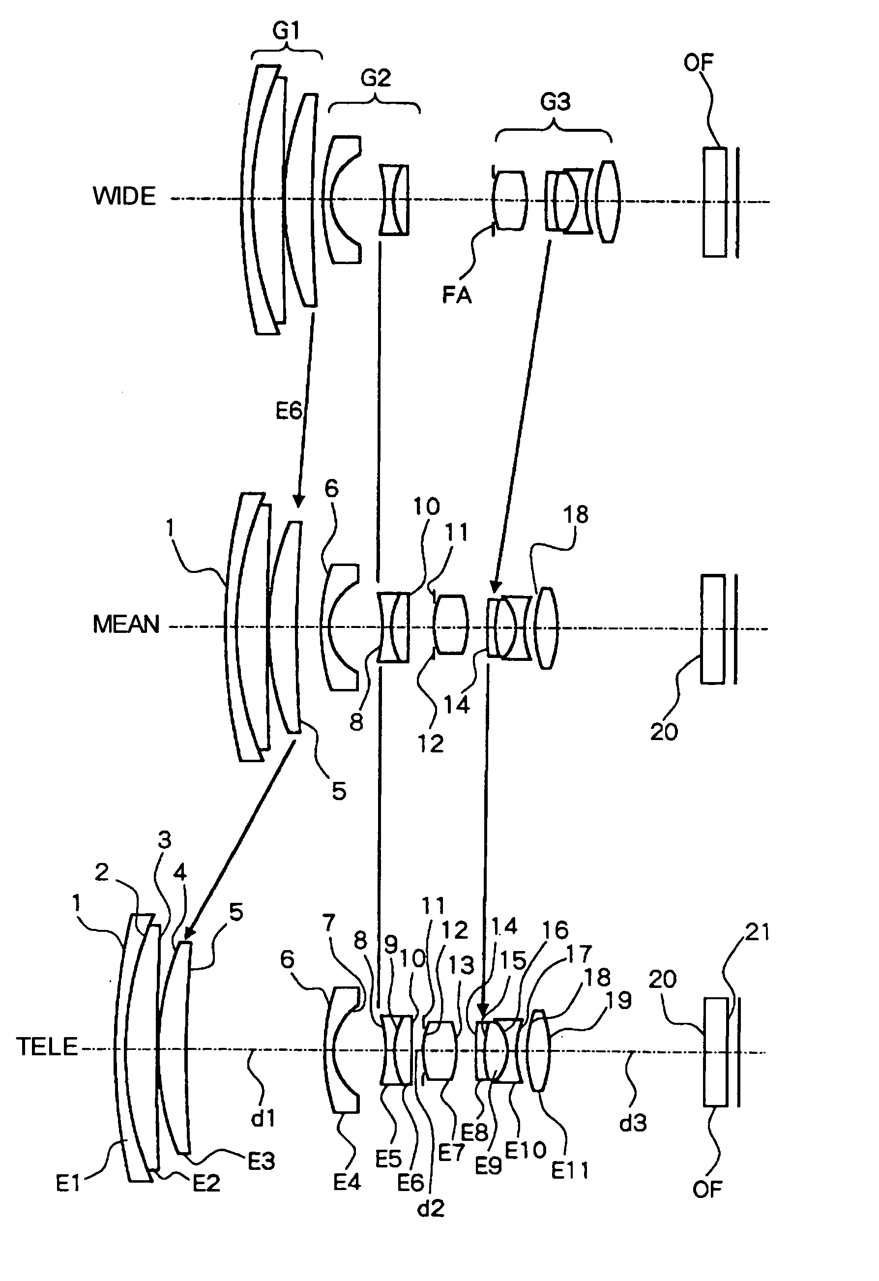 Zoom lens, camera, and mobile information terminal