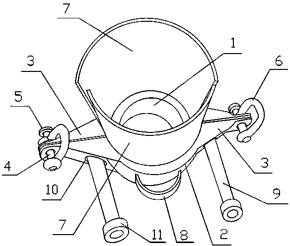 Suspended glass insulator chain lifting clamp