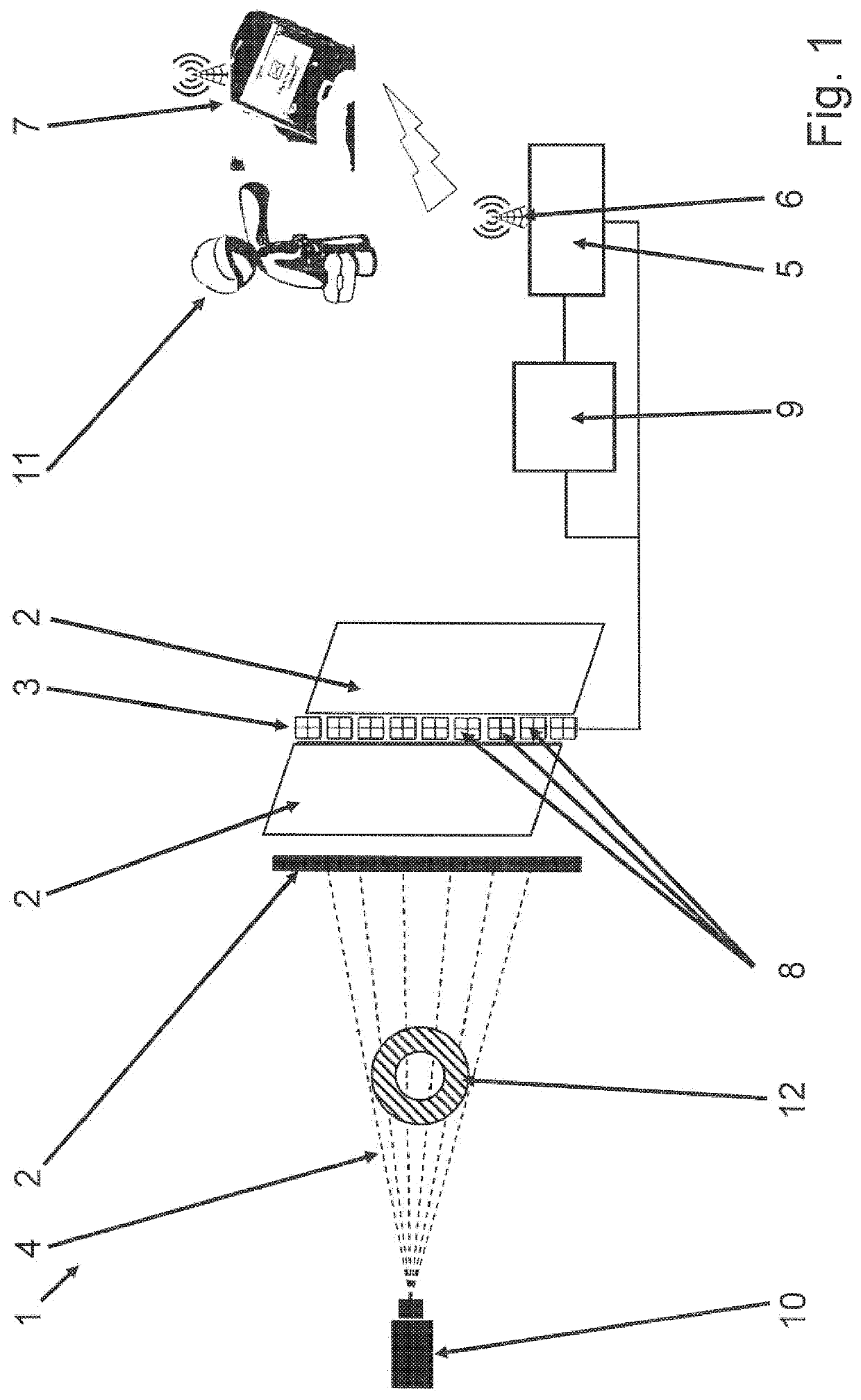 Detector strip for x-ray film