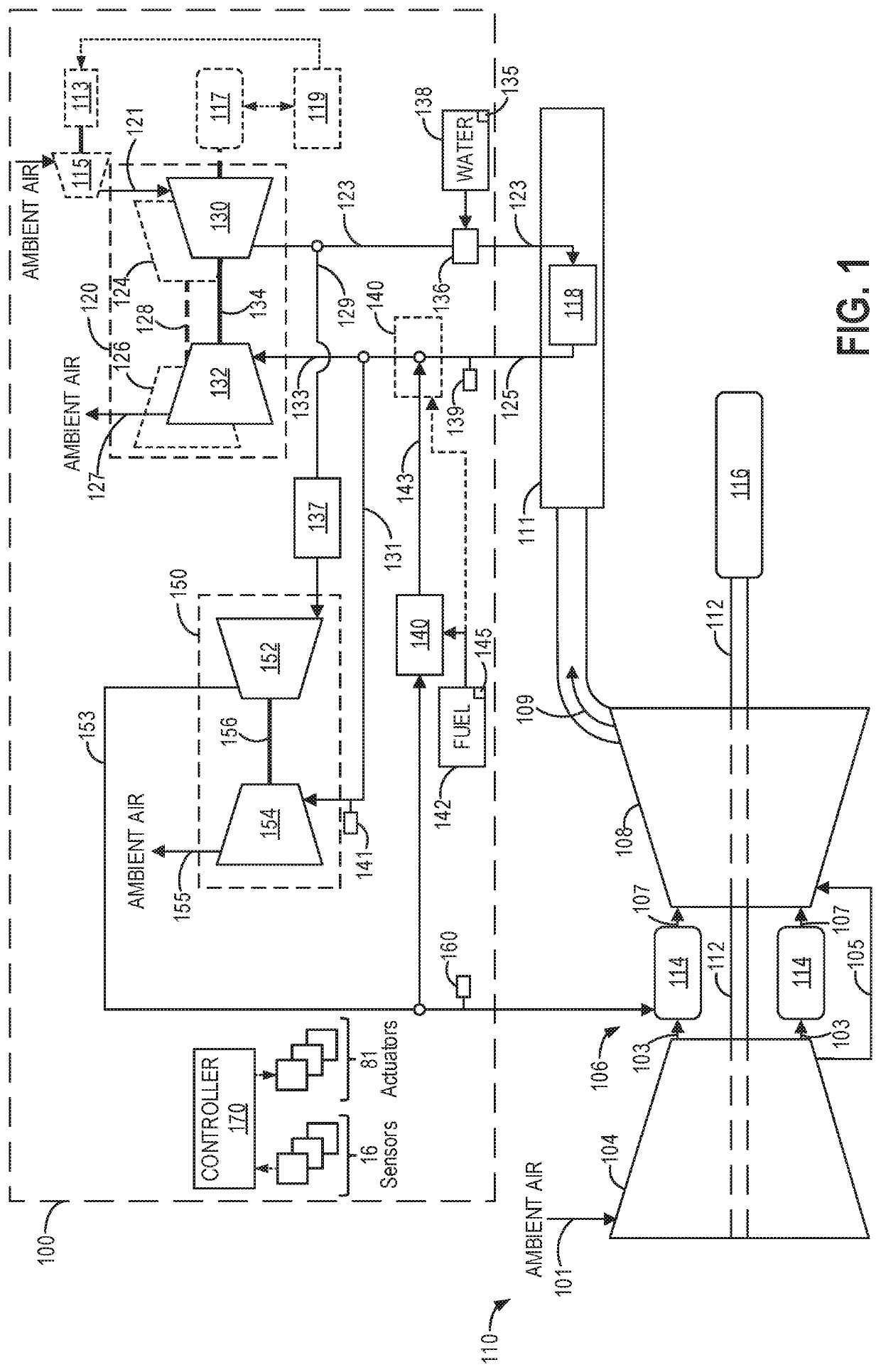 Systems and methods for increasing power output in a waste heat driven air brayton cycle turbocharger system