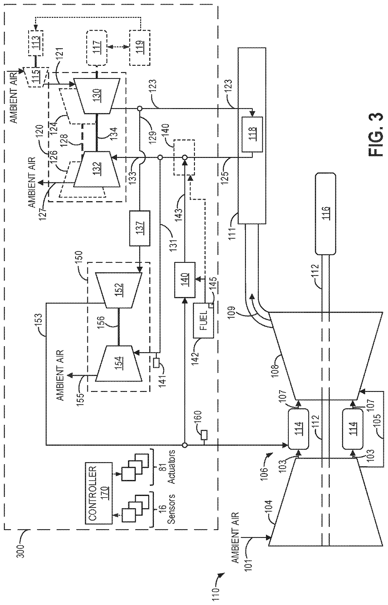 Systems and methods for increasing power output in a waste heat driven air brayton cycle turbocharger system