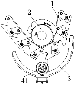 Limiting device for bent portion of cloth rack conveying chain