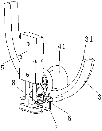 Limiting device for bent portion of cloth rack conveying chain