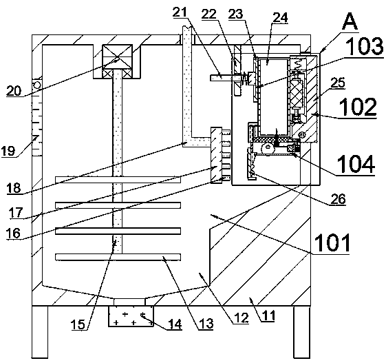 Concrete mixing device with automatic cement feeding function