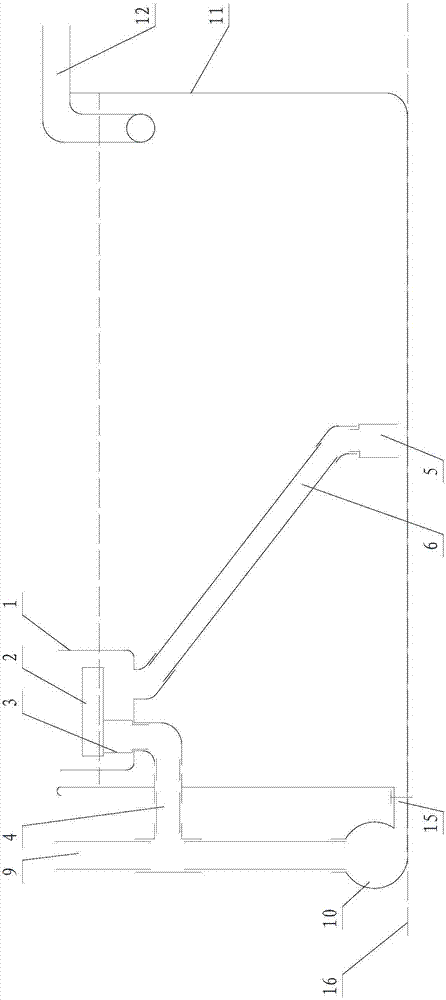 Efficient full-time double-layer-flowing pollution discharging device