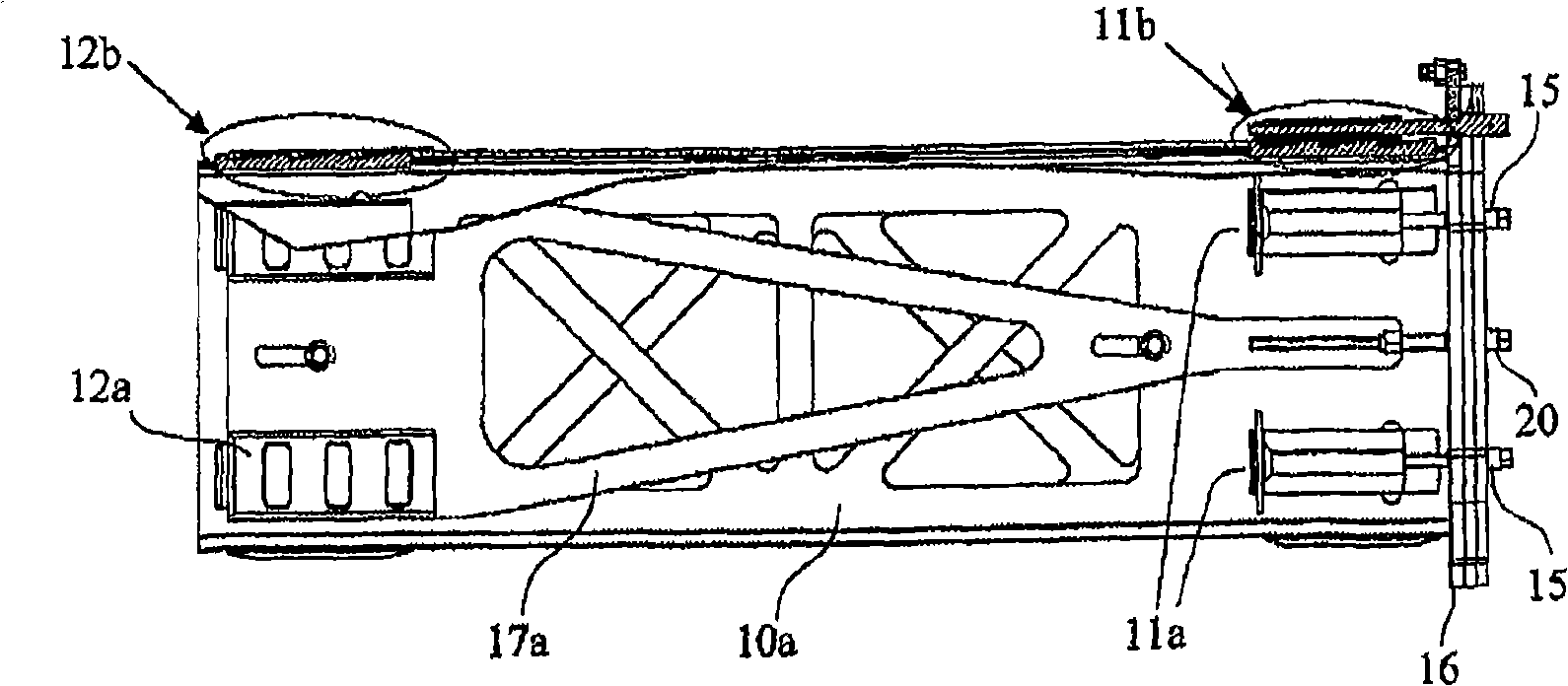 A bearing in connection with a boom