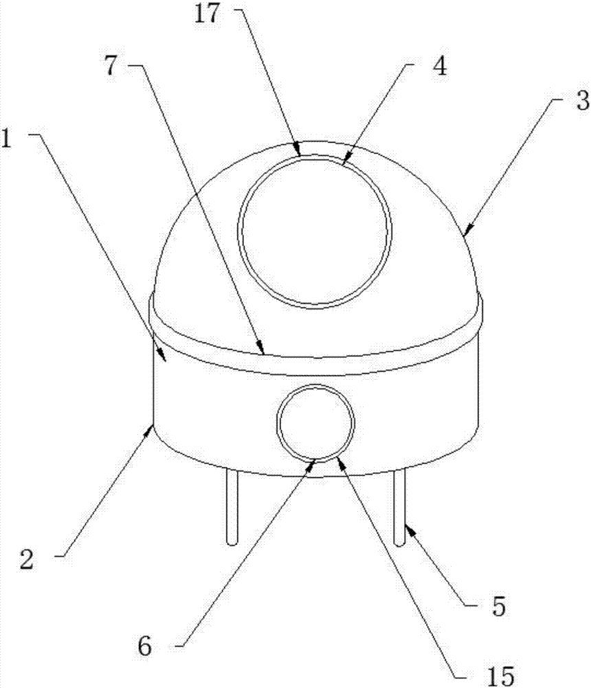 LED lamp with voltage stabilizing diode protection