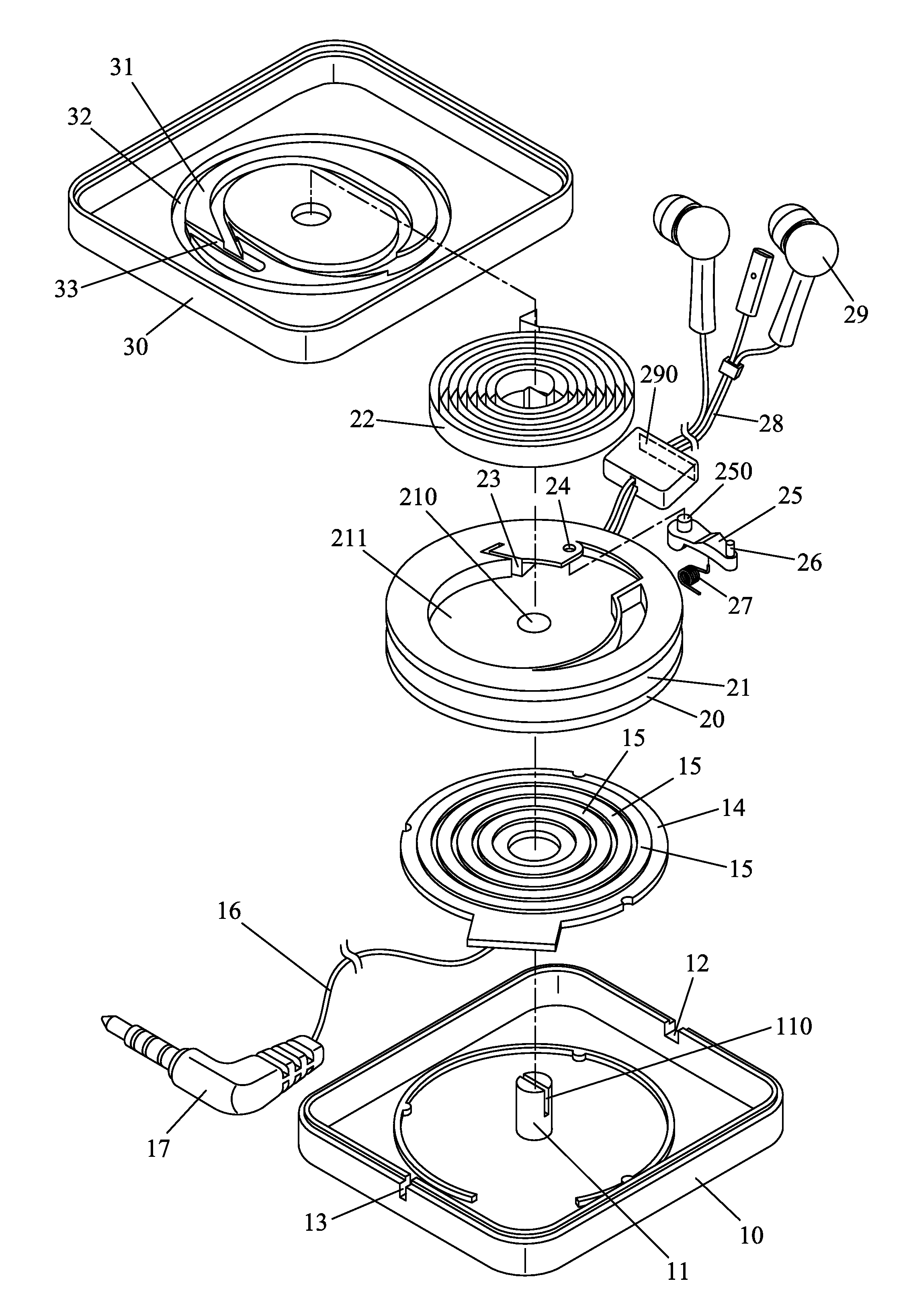 Wire winding device structure