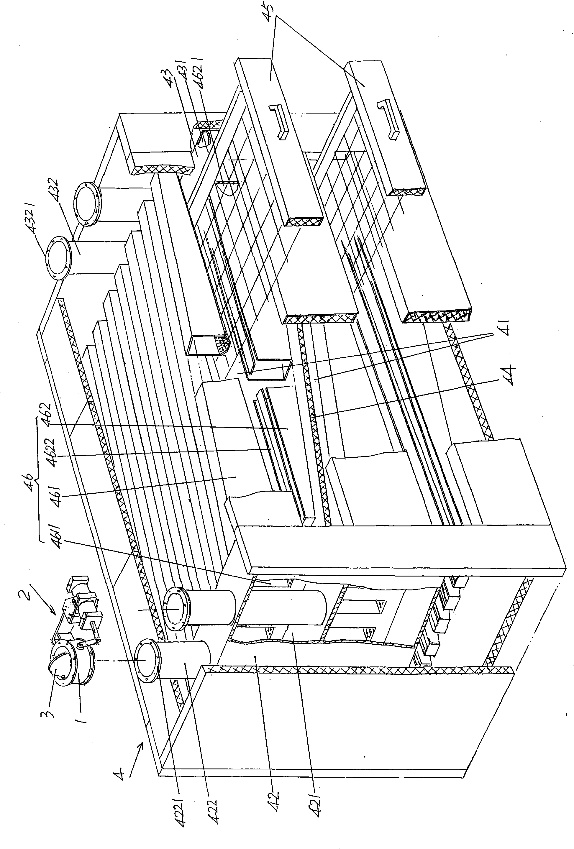 Hot-blast air flow automatic control mechanism for hot-blast air baking oven