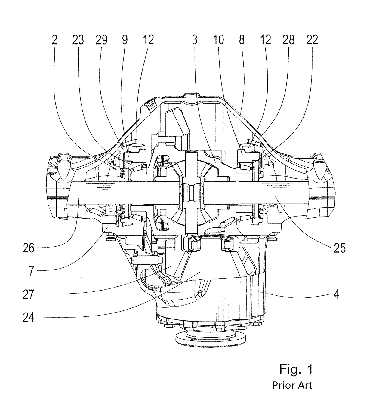 Differential Bearing Arrangement For Mounting A Differential Cage