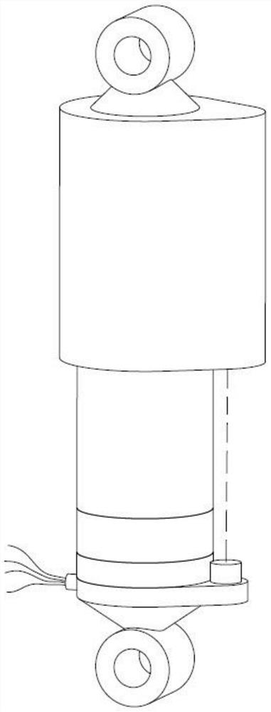 Electric control variable damping shock absorber for vehicle debugging