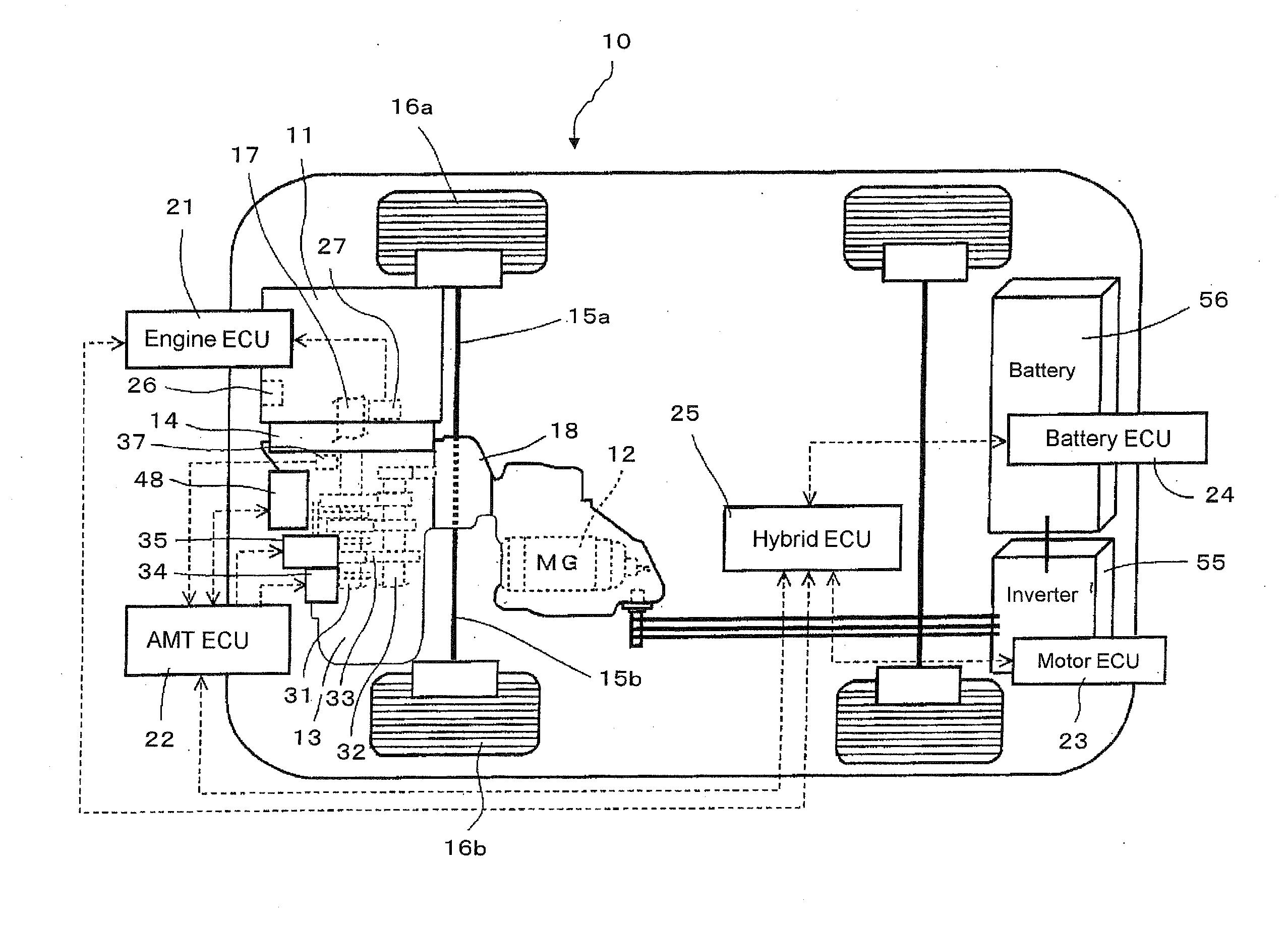 Hybrid vehicle clutch control device