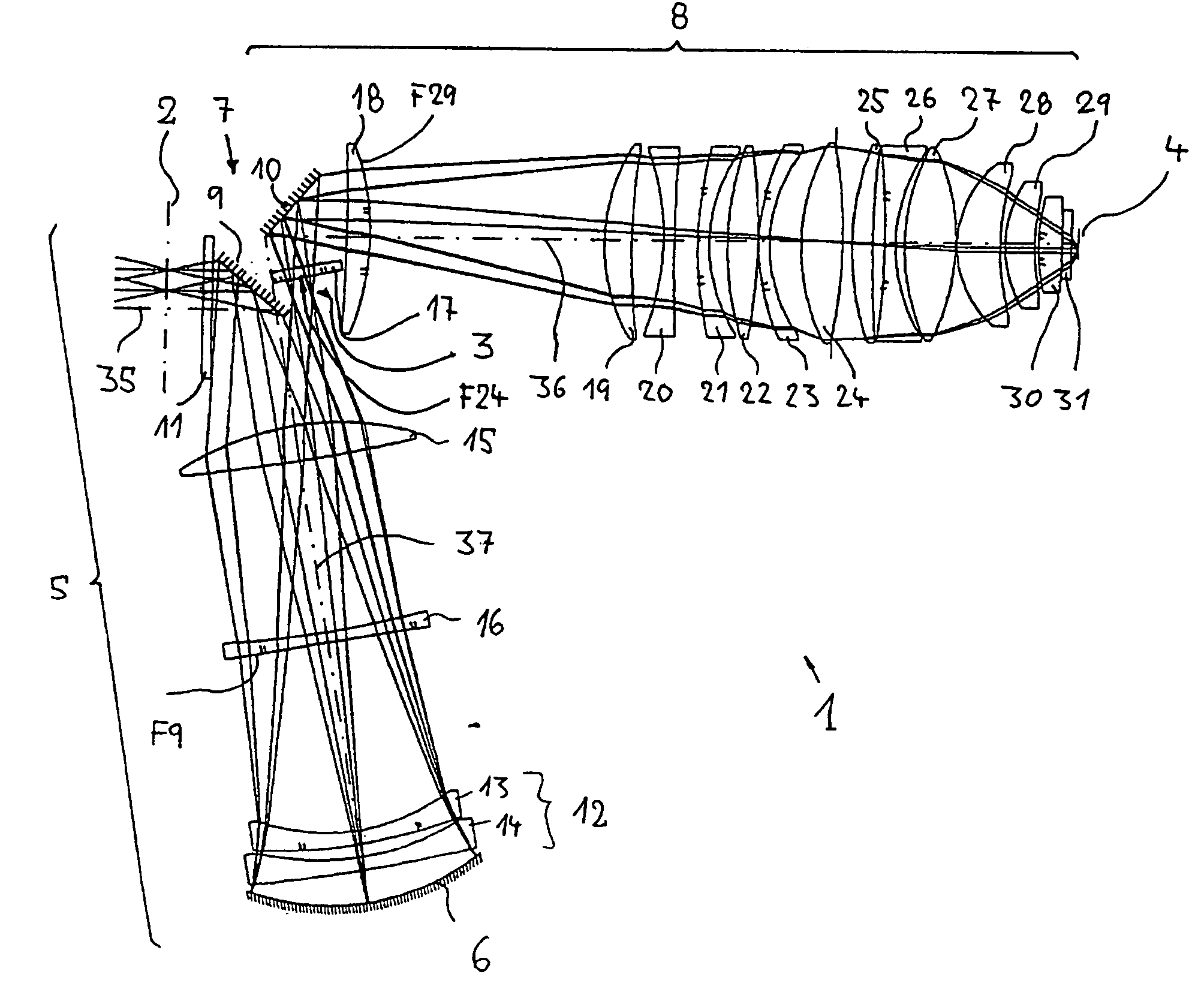 Catadioptric reductions lens