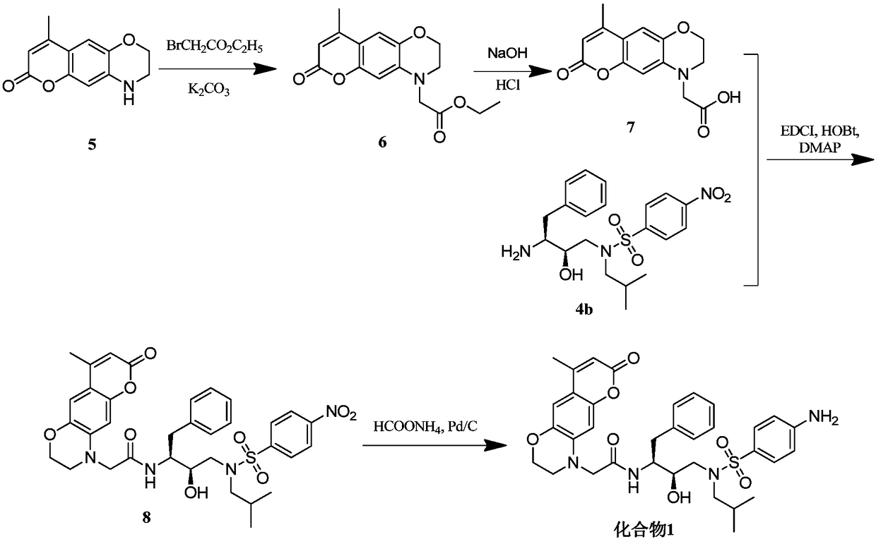 RT/PR dual-target HIV inhibitor, preparation method and applications thereof