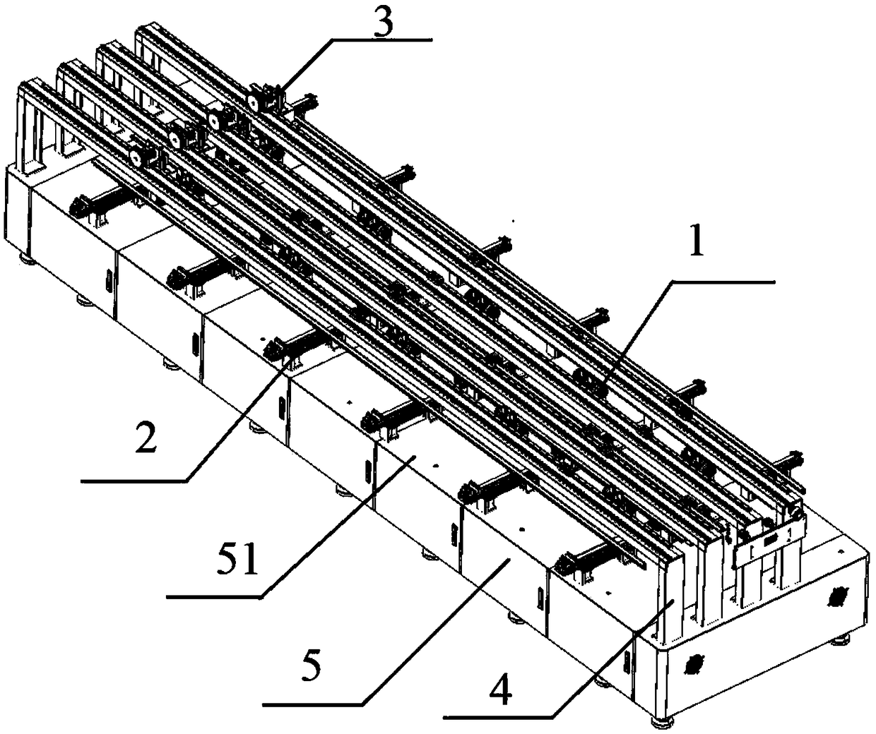 Turnover mechanism and detecting device for sectional material surface