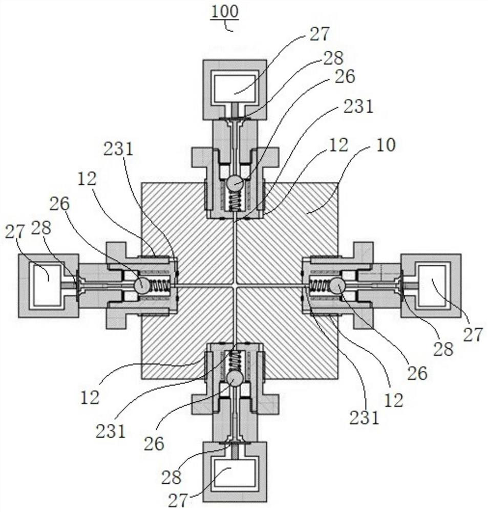 Liquid chromatography high pressure gradient valve and liquid chromatography inlet system