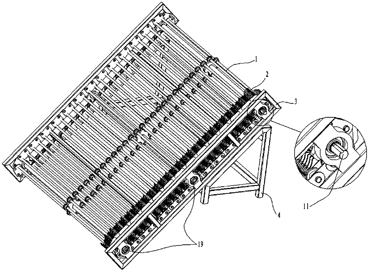 Inclined plane type floating garbage separating device