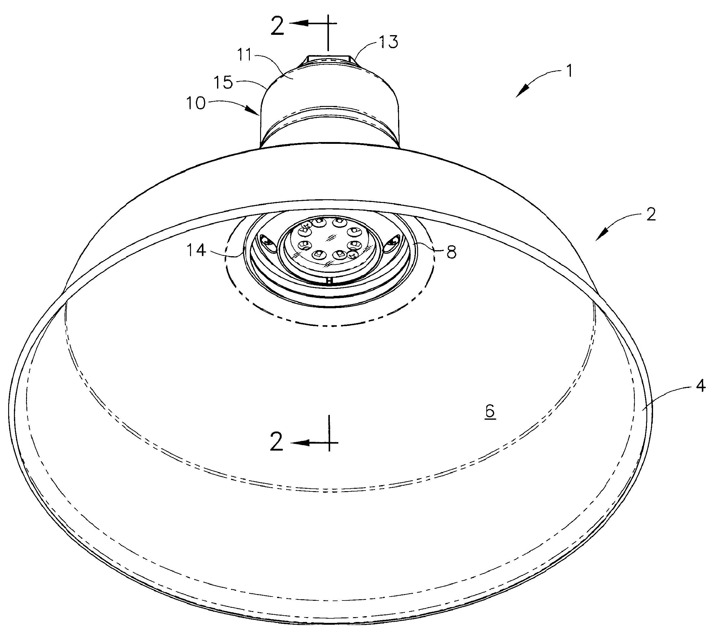 LED lamp device and method to retrofit a lighting fixture