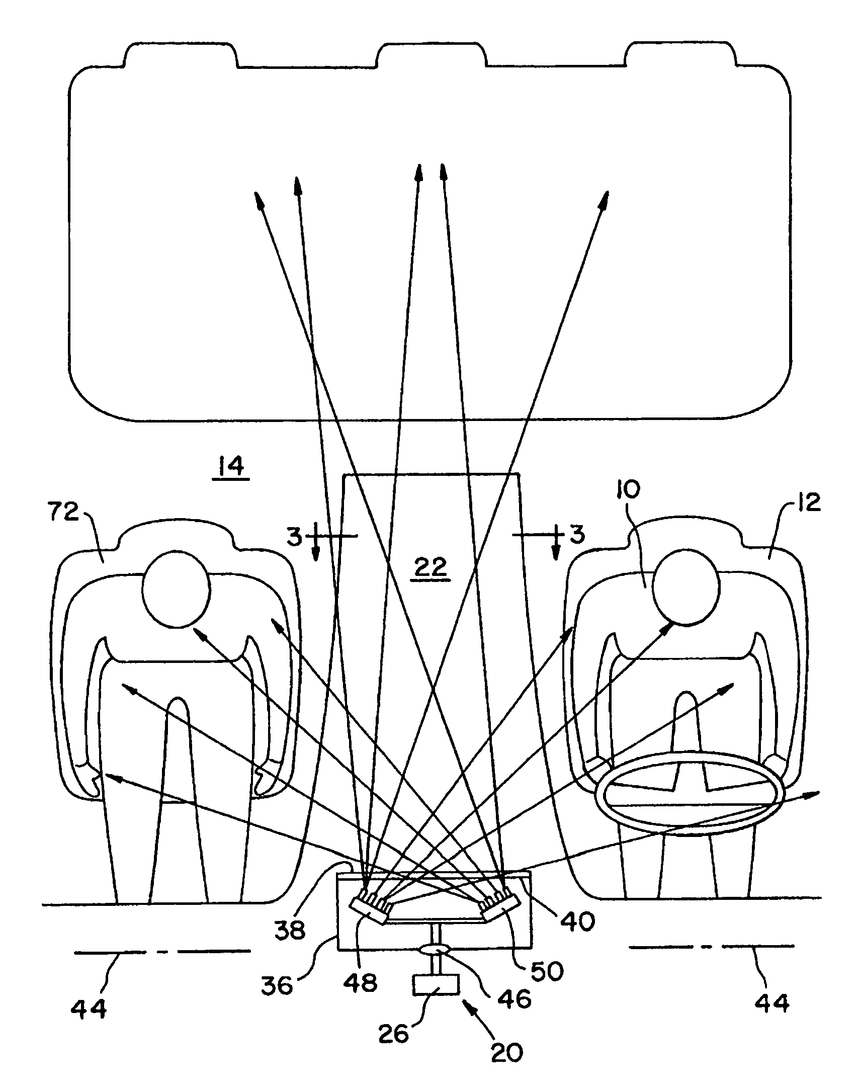 Illumination apparatus for an optical occupant monitoring system in a vehicle