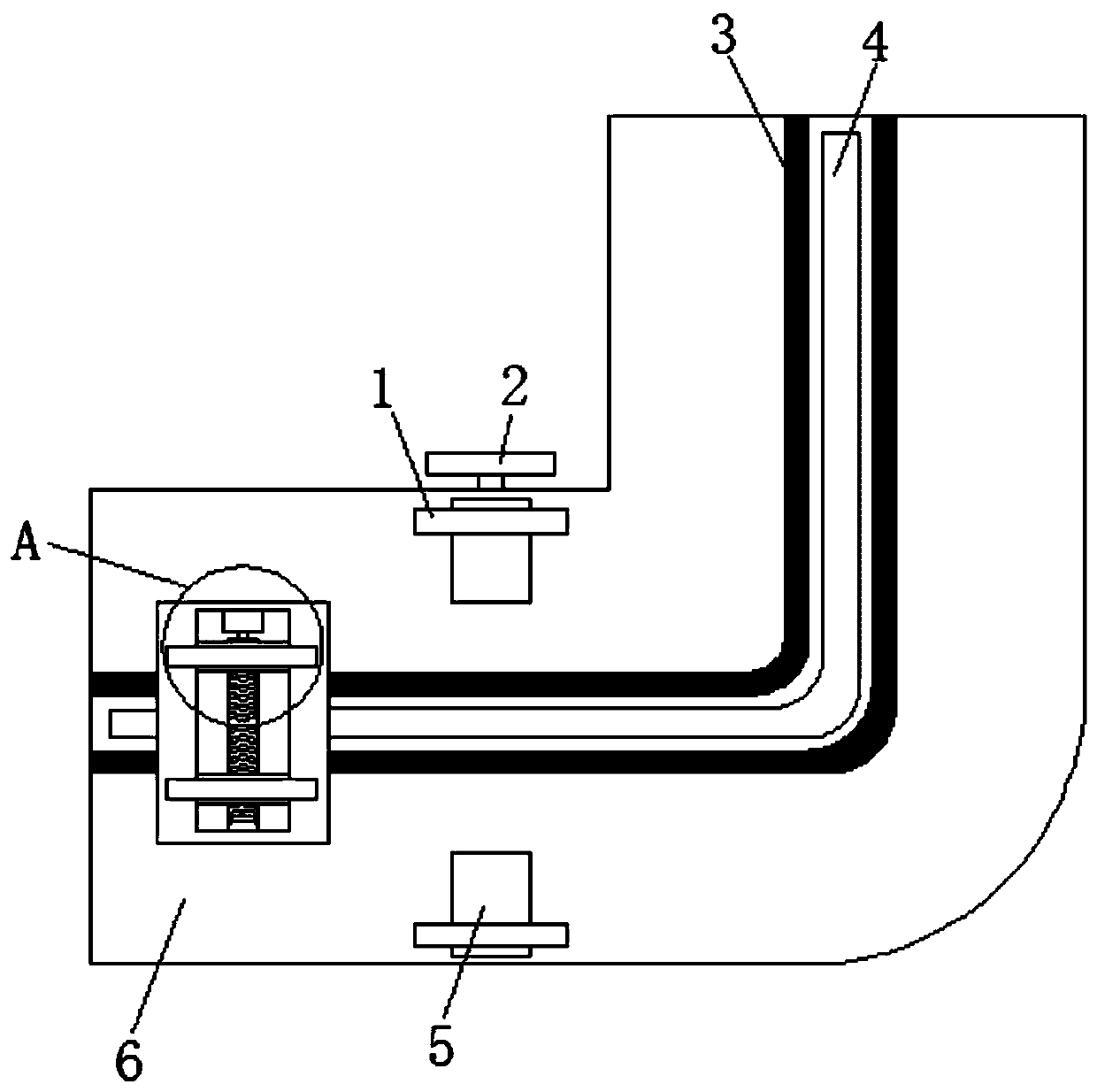 A turning guide device for construction engineering cable erection