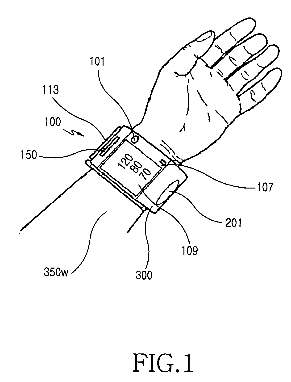 Method and apparatus for cufflessly and non-invasively measuring wrist blood pressure in association with communication device