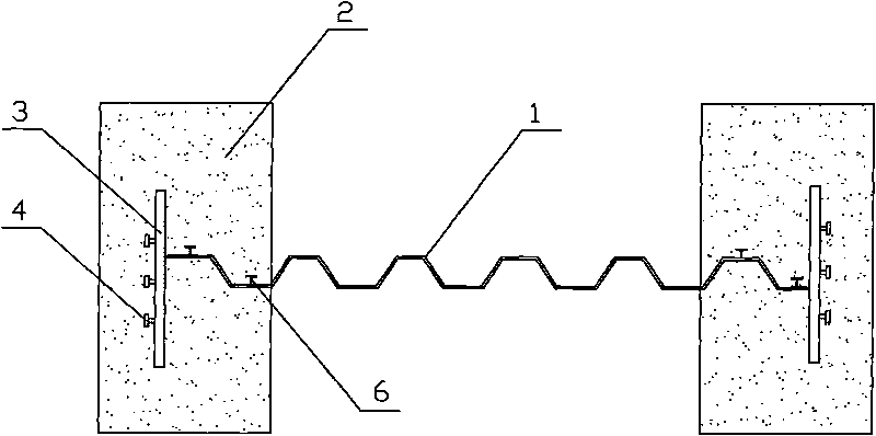 Wavelike steel webplate shear wall structure