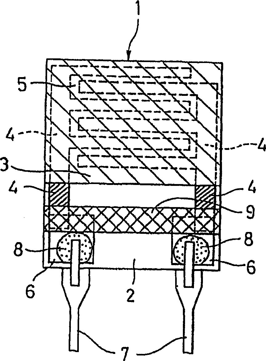 Humidity sensor element and method for manufacture thereof