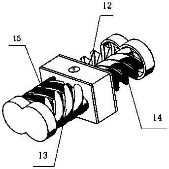 Axial force self-balance type four-screw mechanical device with gas thrust bearings