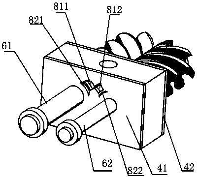 Axial force self-balance type four-screw mechanical device with gas thrust bearings