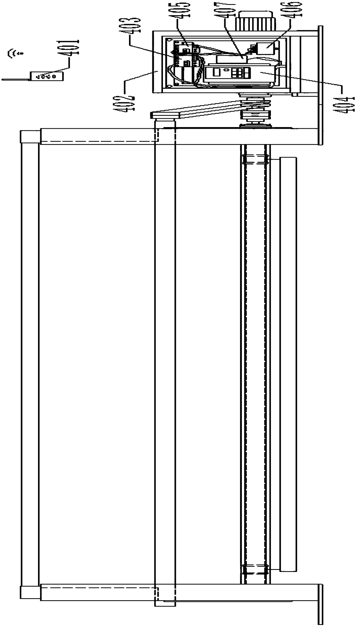 Perpendicular paving device for flexible coiled materials