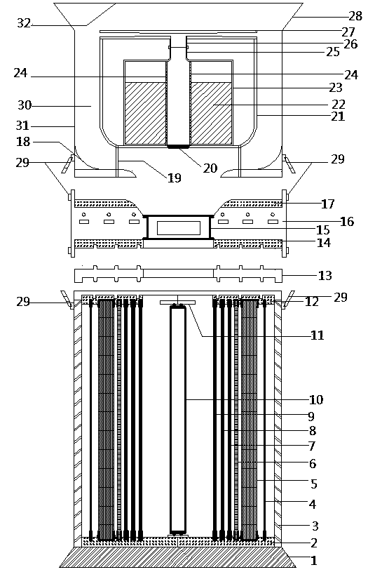 High-efficiency multifunctional modular interior air purification device