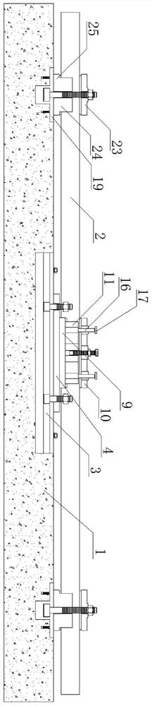 Vertical adjustable clamping plate type connecting device for glass curtain wall