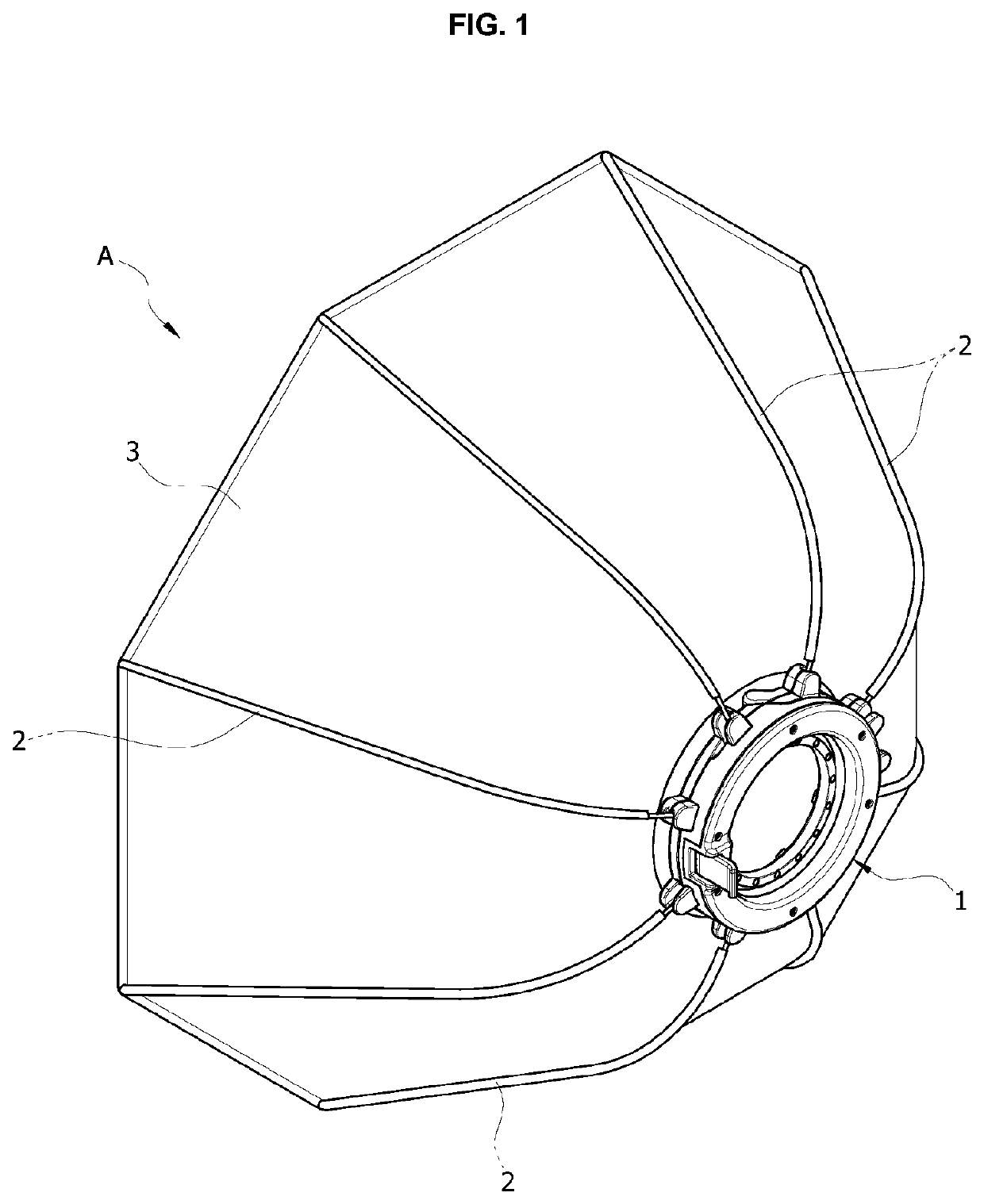 Easily foldable soft box