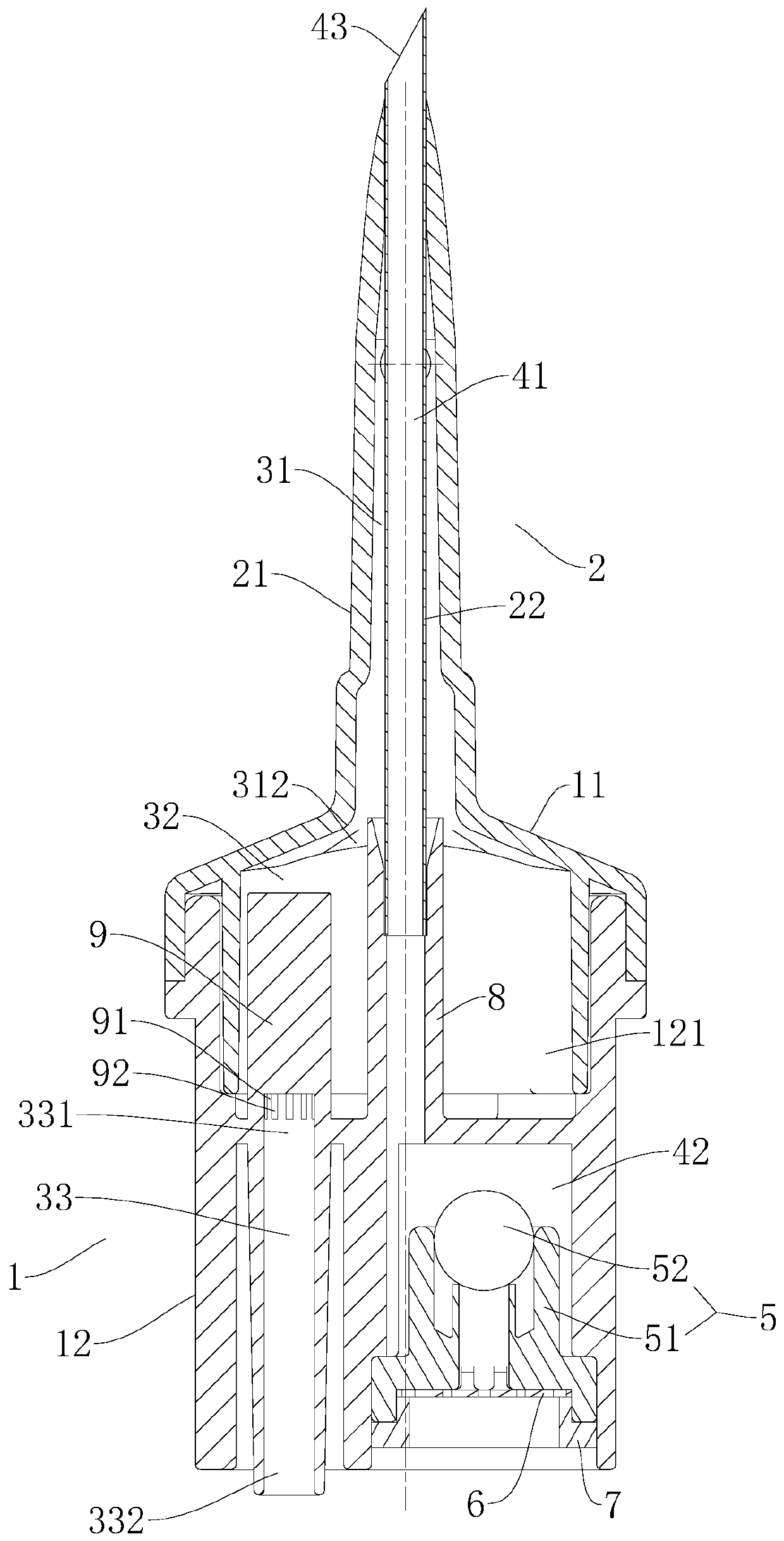 Infusion apparatus puncture joint