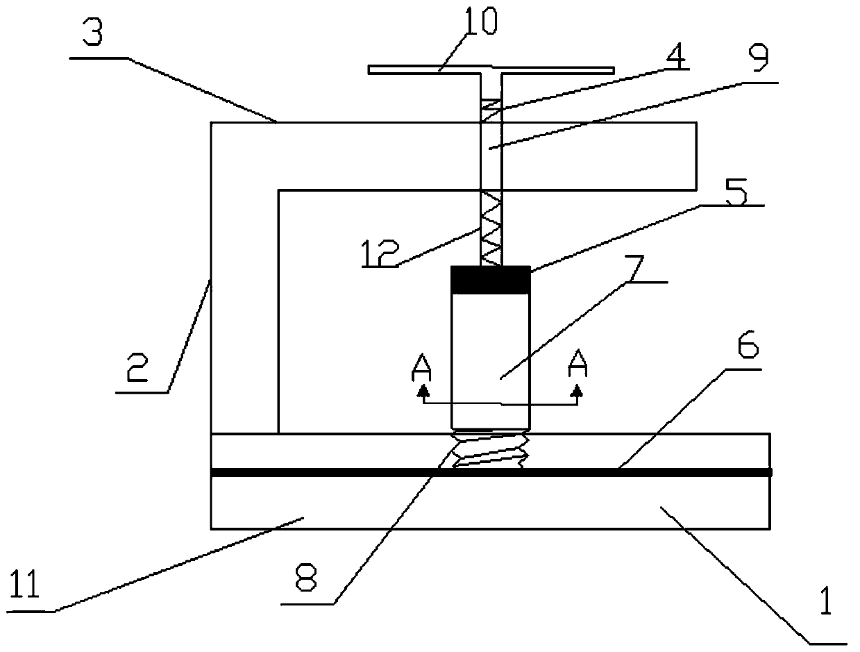 Test mould for preparation of shear thickening glue test piece and using method thereof