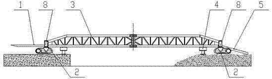 Full-hydraulic crawler-type self-moving trestle