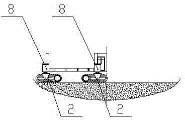 Full-hydraulic crawler-type self-moving trestle