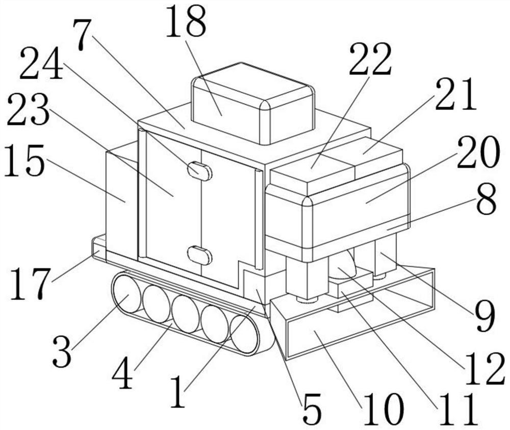 Automatic cleaning device of breeding shed for fragrant pigs