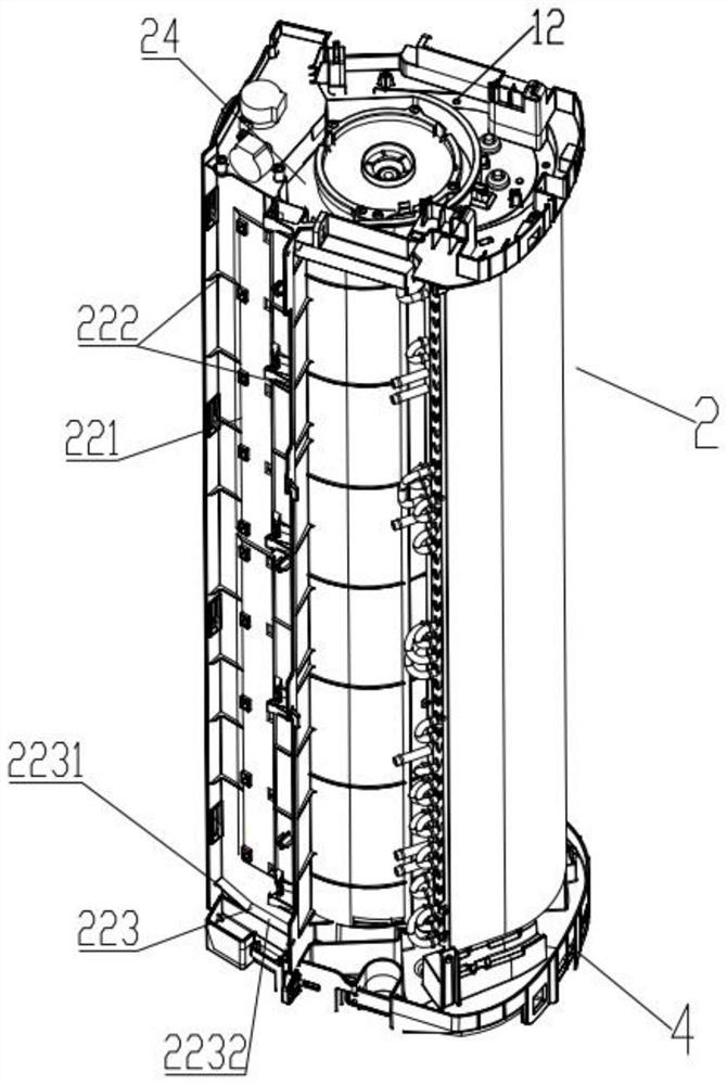 Cabinet air conditioner water diversion structure and air conditioner