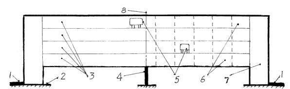 Scheme for designing three-dimensional carport frame structure across midair of wide type road