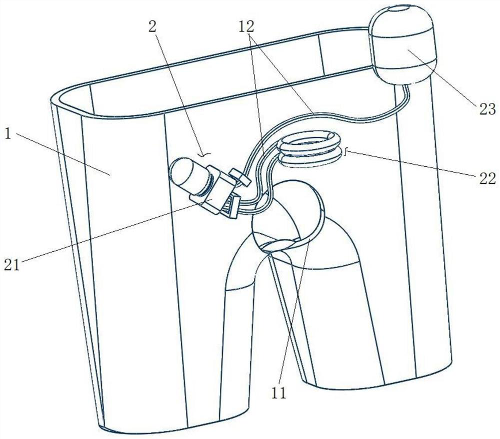 Compression type dual-urination-control male wearable shorts based on liquid circulation