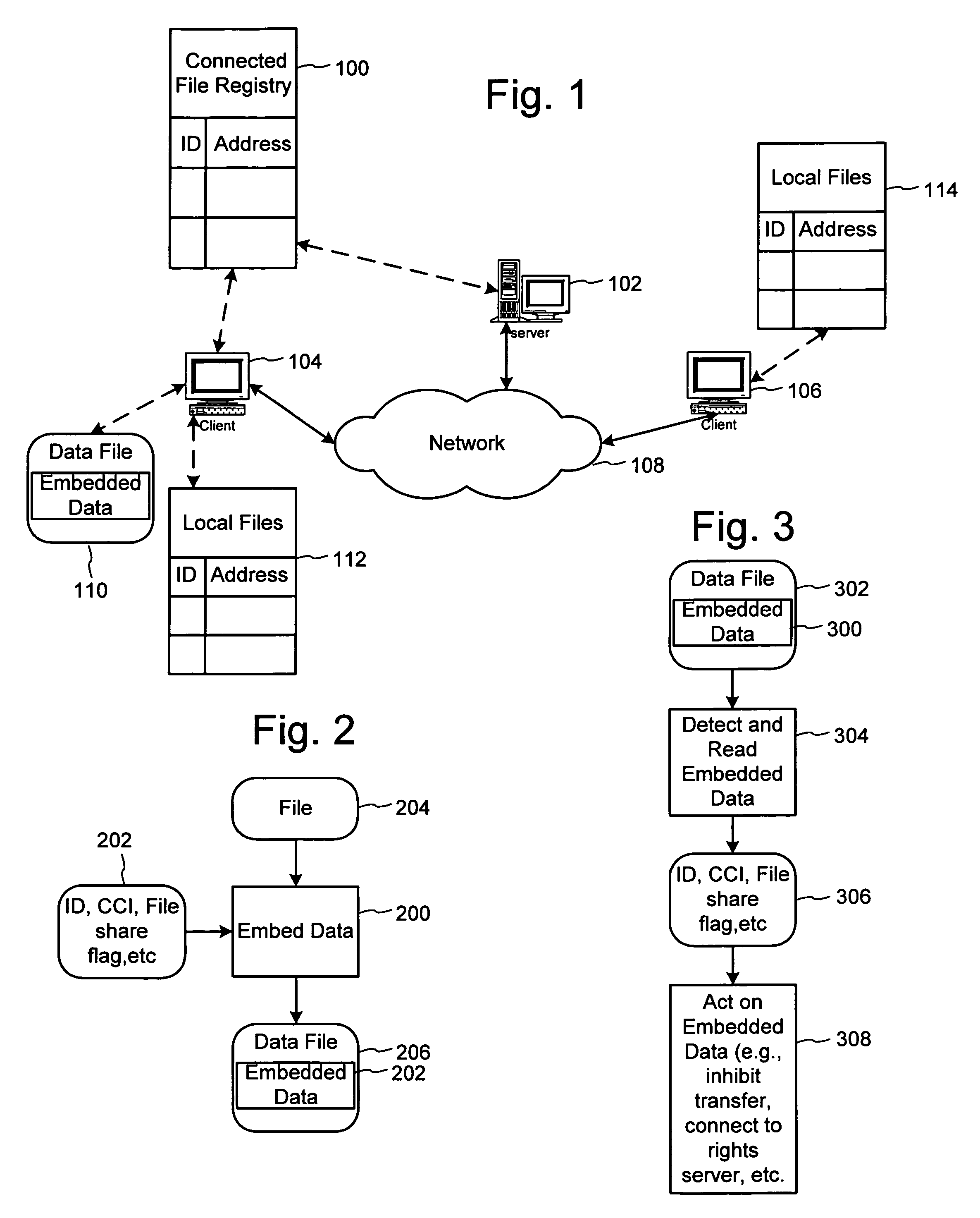 Using embedded data with file sharing