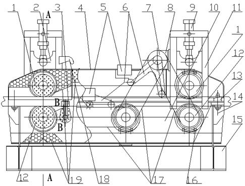 Underdriving progressive withdrawal and straightening machine with heat insulation device