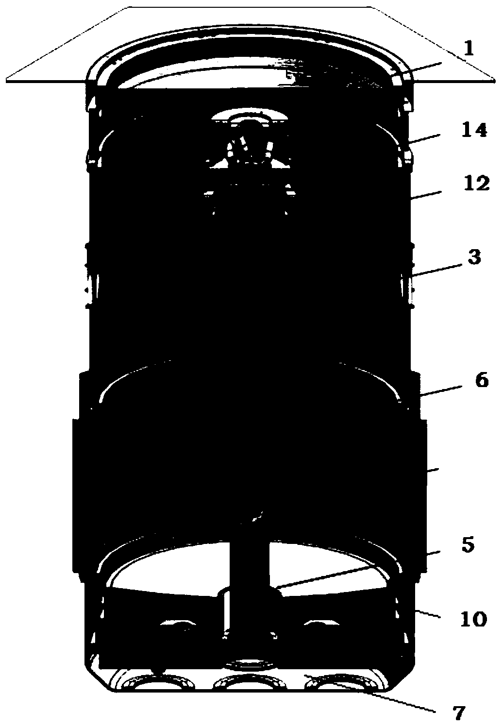 Foundation sealing inflatable solar telescope