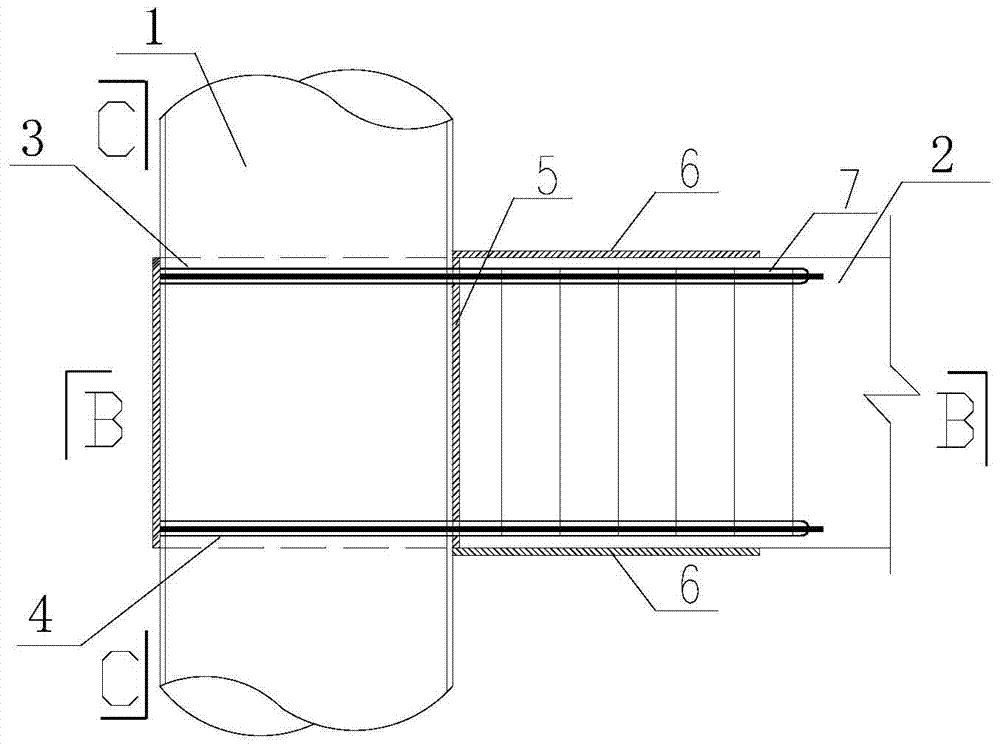 Prestressed Connected Concrete Beam Circular Concrete Steel Tube Column Joints