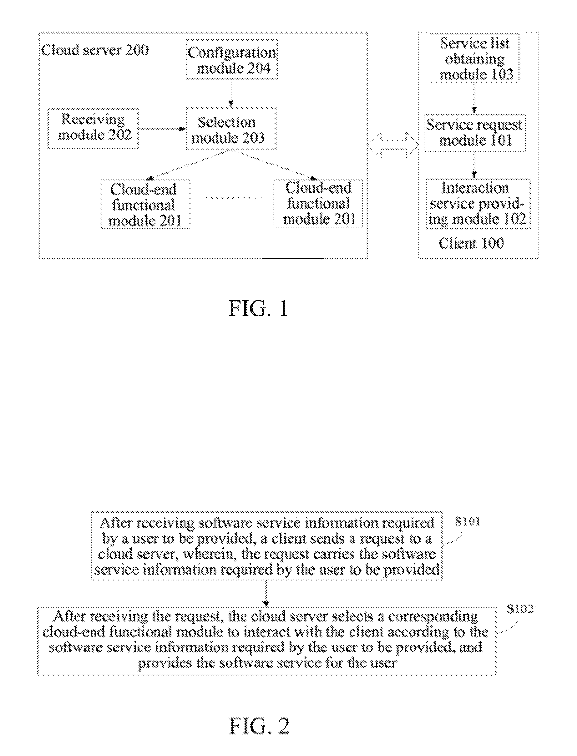 Method, client and cloud server for realizing complex software service