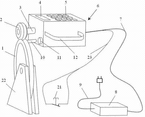 Portable elevator speed limiter detection device and detection method for elevator speed limiter