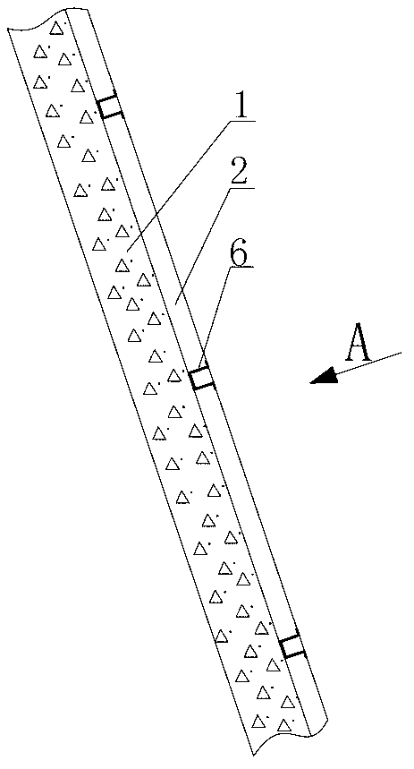 Mortar plastering anti-cracking structure for irrigation canal