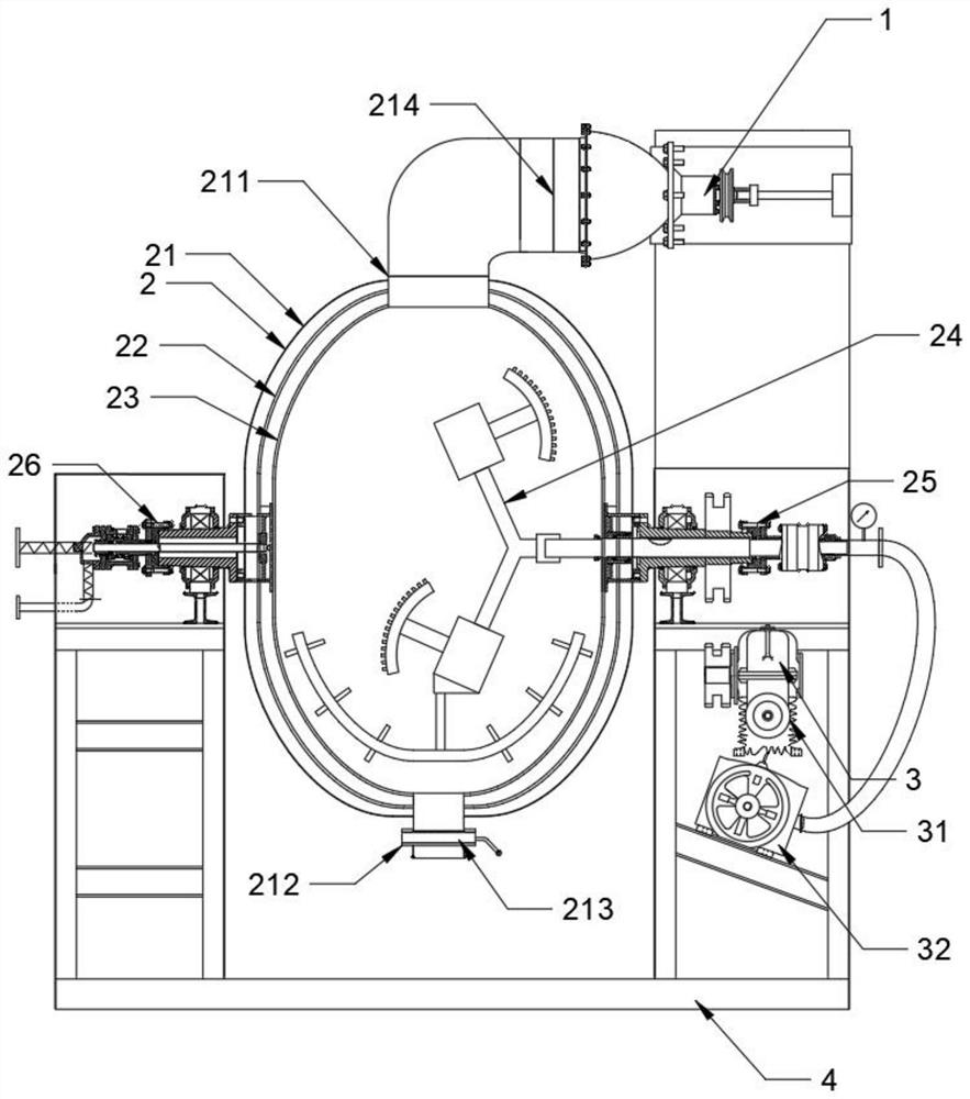 High-efficiency drying equipment for gluten powder and its application method